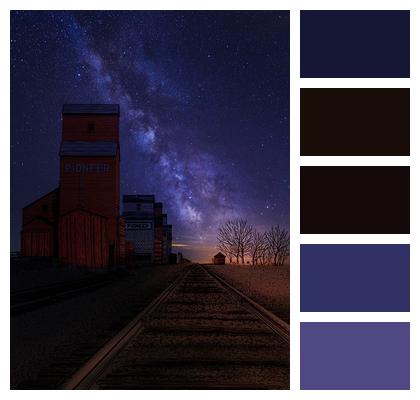 Grain Elevator Milky Way Grain Image